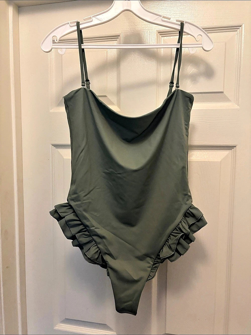 BELLE Margot One Piece Swimsuit in Green Size Large NWT